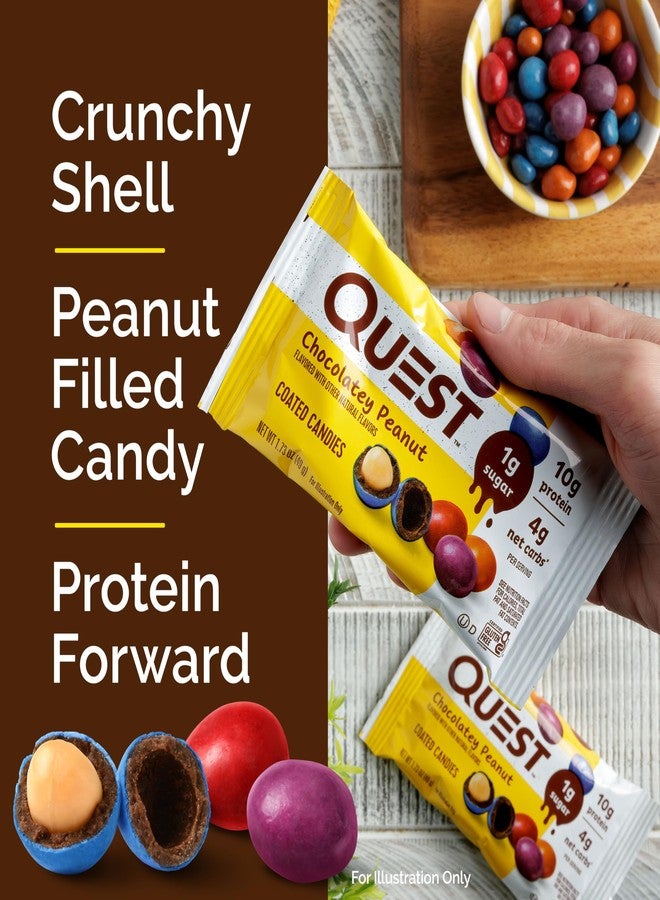 Quest Nutrition Coated Candies, Chocolatey Peanut, 1g Sugar, 10g Protein, 4g Net Carbs, Gluten Free, Keto Friendly, 4 Count - Image 3